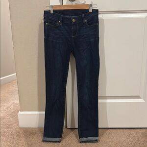 PAIGE Blue Ankle Cropped Jeans